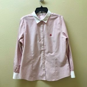 Brooks brothers pink stripe button down